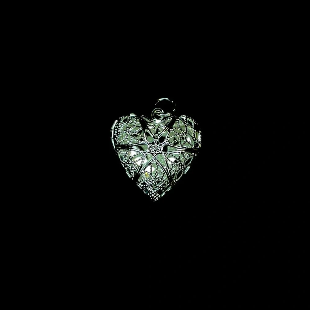 Victorian Heart Silver-Tone Gem Locket - Picture 1 of 4